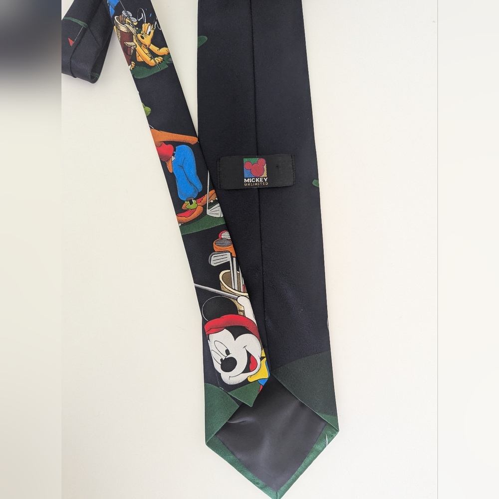 Mickey Mouse Golfer Necktie Tie MICKEY UNLIMITED Disney Golf Gift Pluto Goofy - Picture 9 of 11